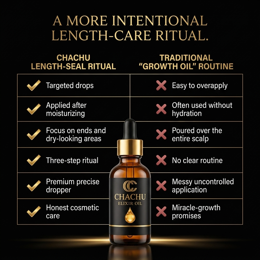 Chachu Elixir Oil: keep your length