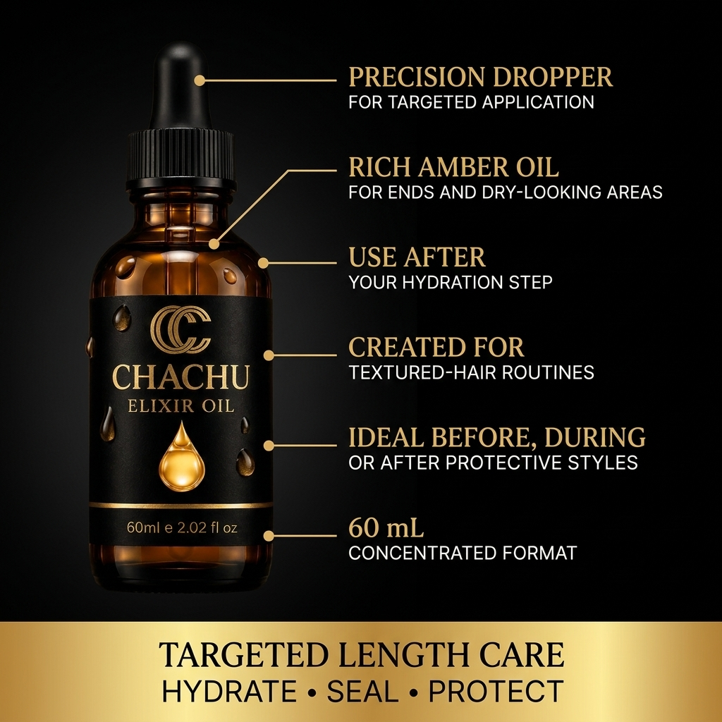 Chachu Elixir Oil: keep your length