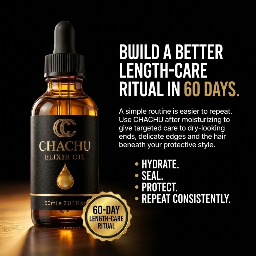 Chachu Elixir Oil: keep your length